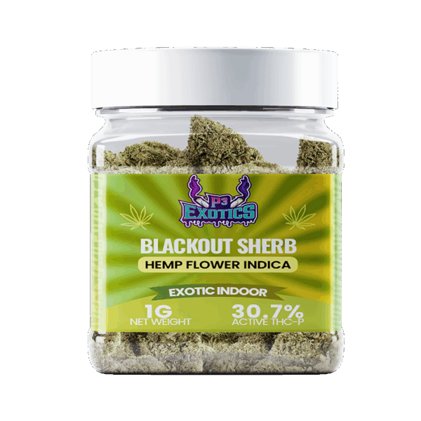 Blackout Sherb Active THC-P 30.7% Hemp Flower - 1G
